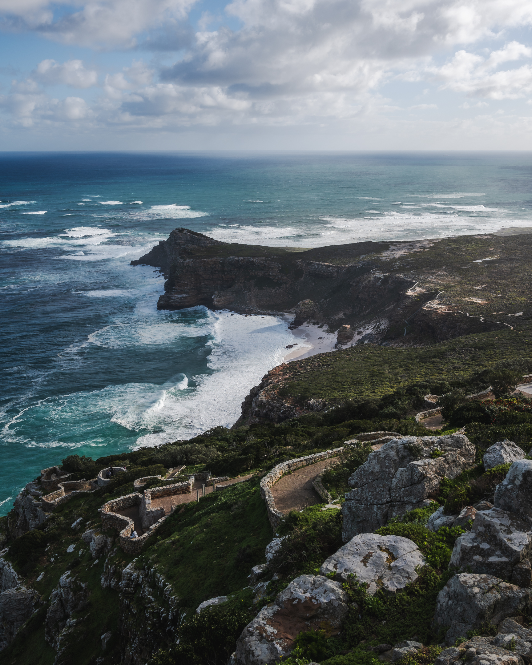 The view from the top of Cape Point inside the Cape Point Nature Reserve.