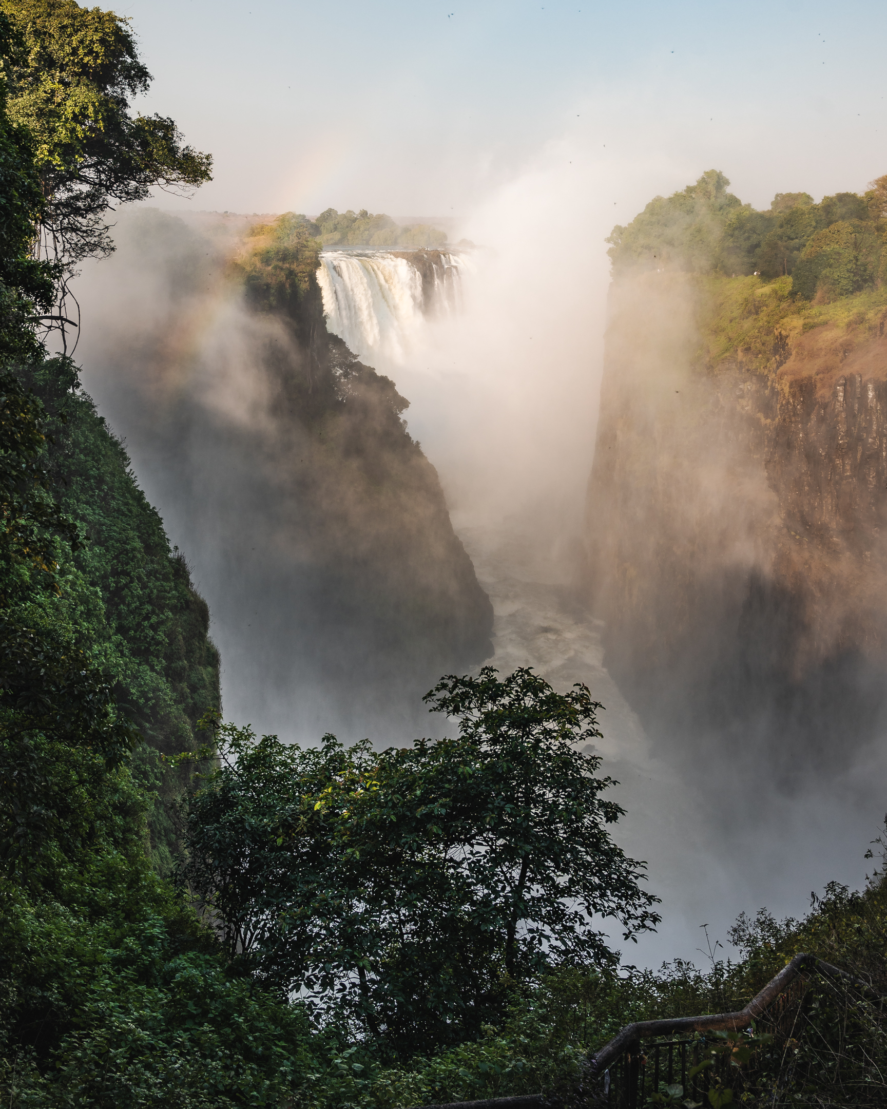 A view of Victoria Falls from a lookout point in Mosi-oa-Tunya National Park.